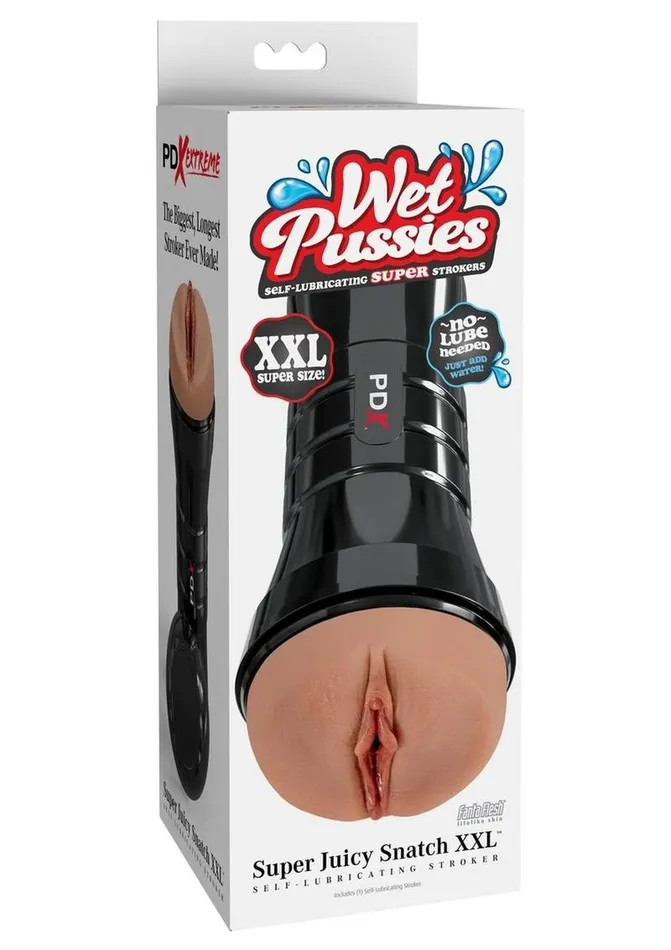 Pdx Extreme Wet Pussies Super Juicy Snatch XXL Self Lubricating Stroker Pipedream Extreme Toyz Male Sex Toys