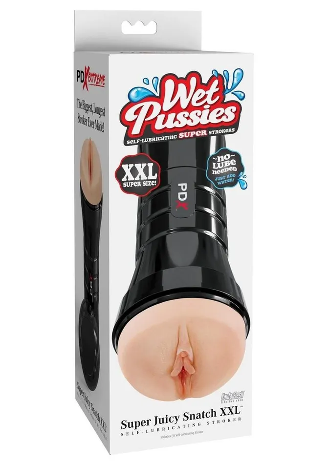 Pdx Extreme Wet Pussies Super Juicy Snatch XXL Self Lubricating Stroker Pipedream Extreme Toyz Male Sex Toys