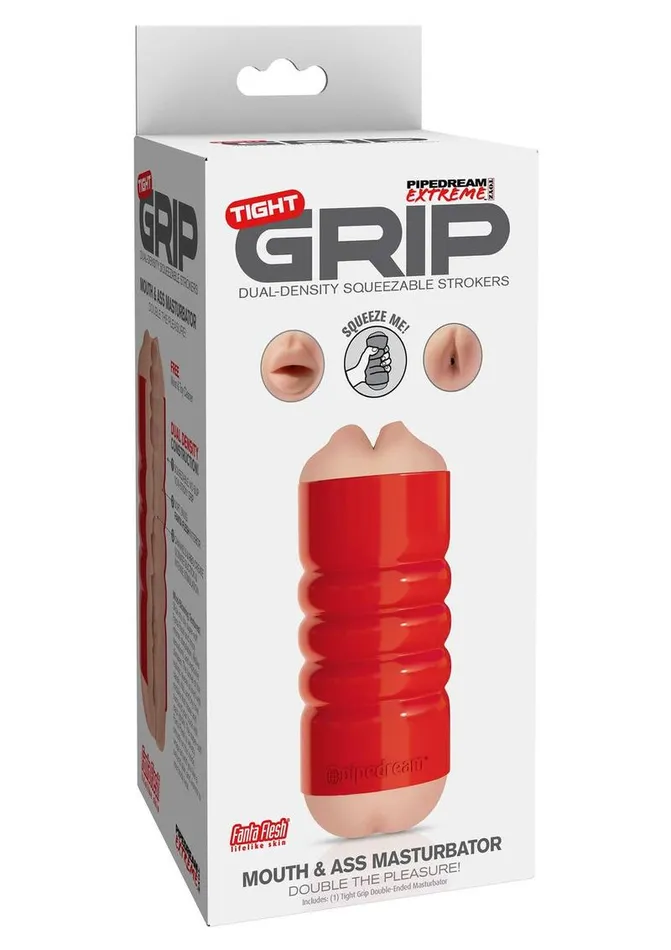 Pipedream Extreme Toyz Pipedream Extreme Toyz Tight Grip Mouth and Ass Masturbator Mouth and Butt Male Sex Toys