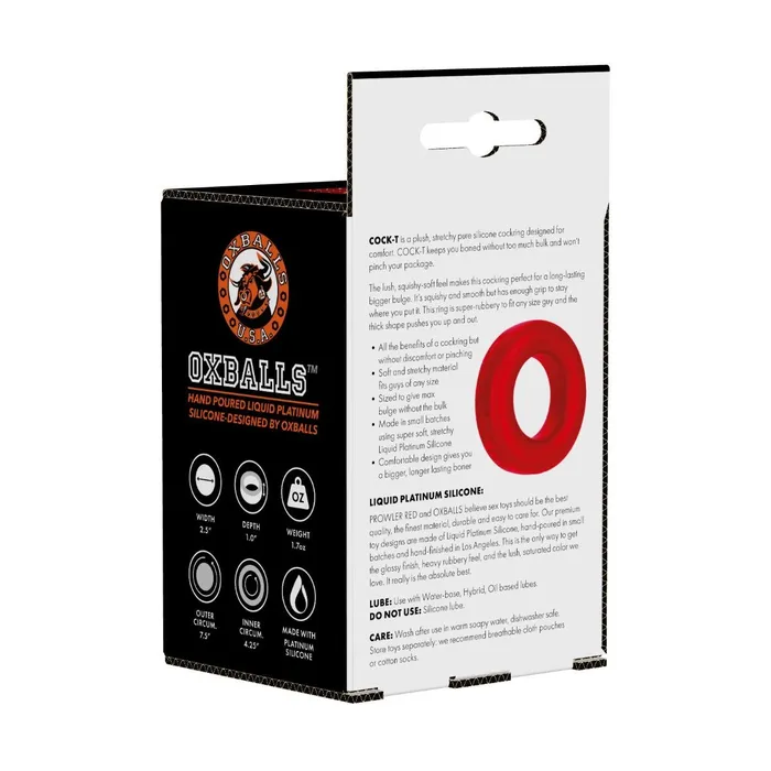 Prowler RED By Oxballs COCKT Cock Ring Red Prowler RED Male Sex Toys Prowler RED By Oxballs COCKT Cock Ring Red Prowler RED Male Sex Toys