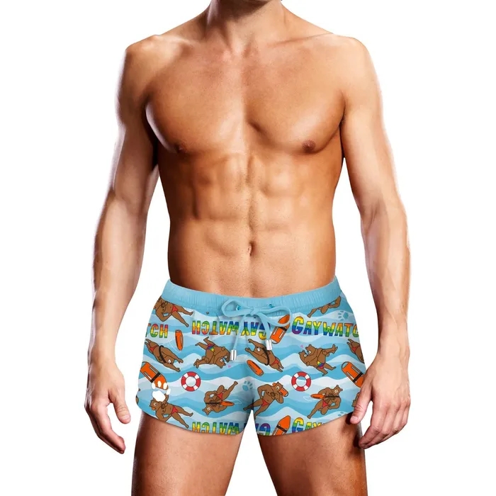 Prowler Vibrators Prowler Swim Trunk Gaywatch Bears Blue White