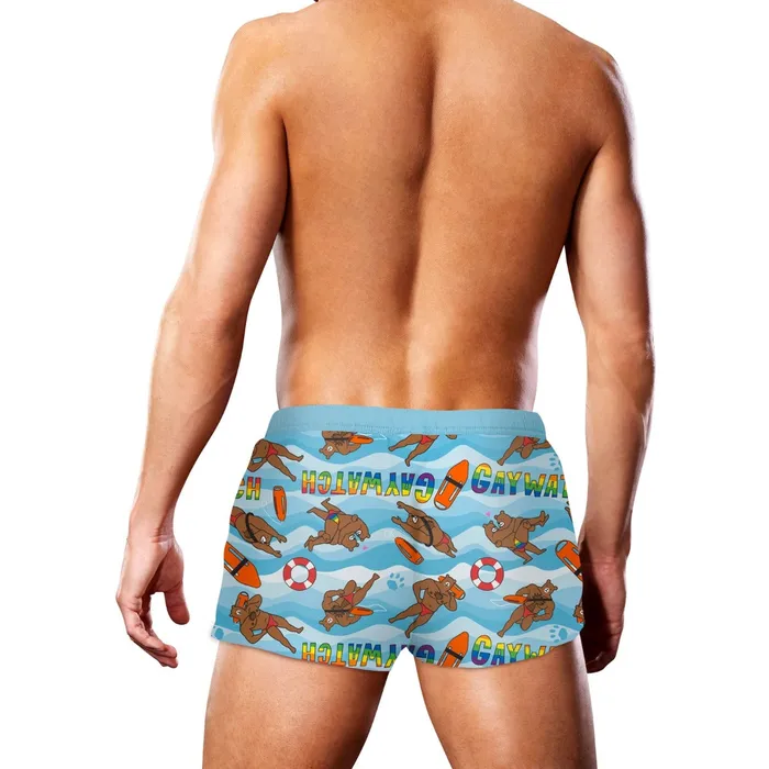 Prowler Vibrators Prowler Swim Trunk Gaywatch Bears Blue White Prowler Vibrators Prowler Swim Trunk Gaywatch Bears Blue White