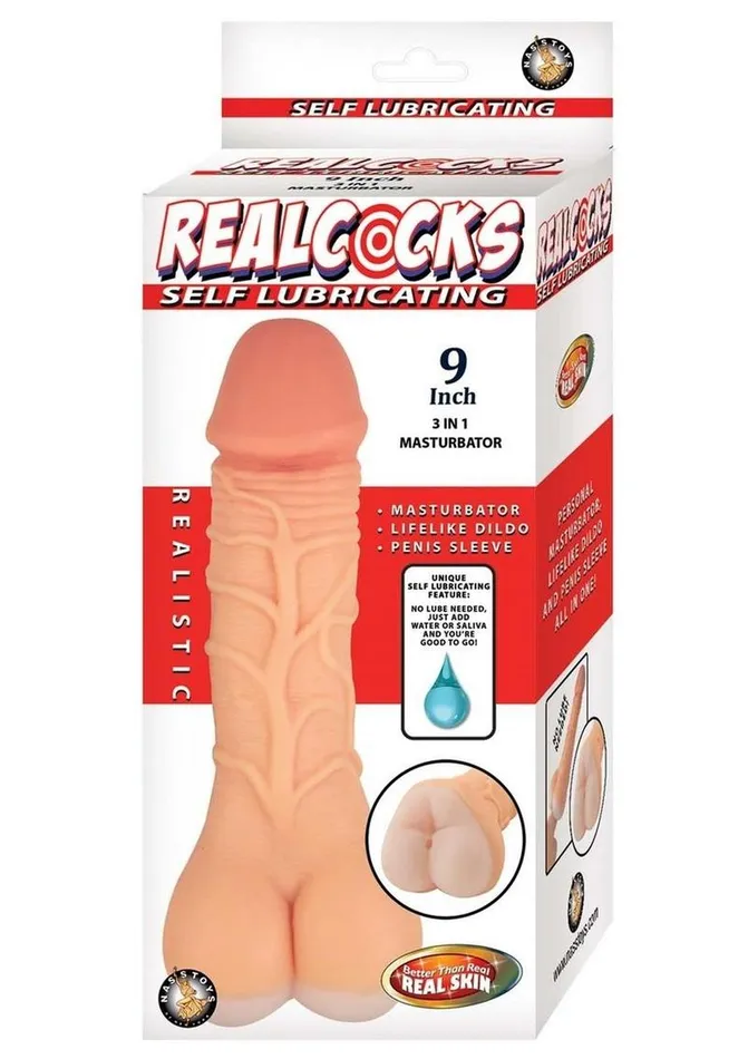 Realcocks Self Lubricating 9 3 In 1 Masturbator Realcocks Male Sex Toys