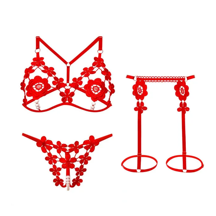 Ruby Blossom Garter Lingerie Sinderella Vibrators