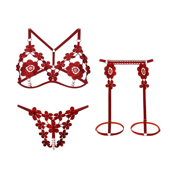 Ruby Blossom Garter Lingerie Sinderella Vibrators