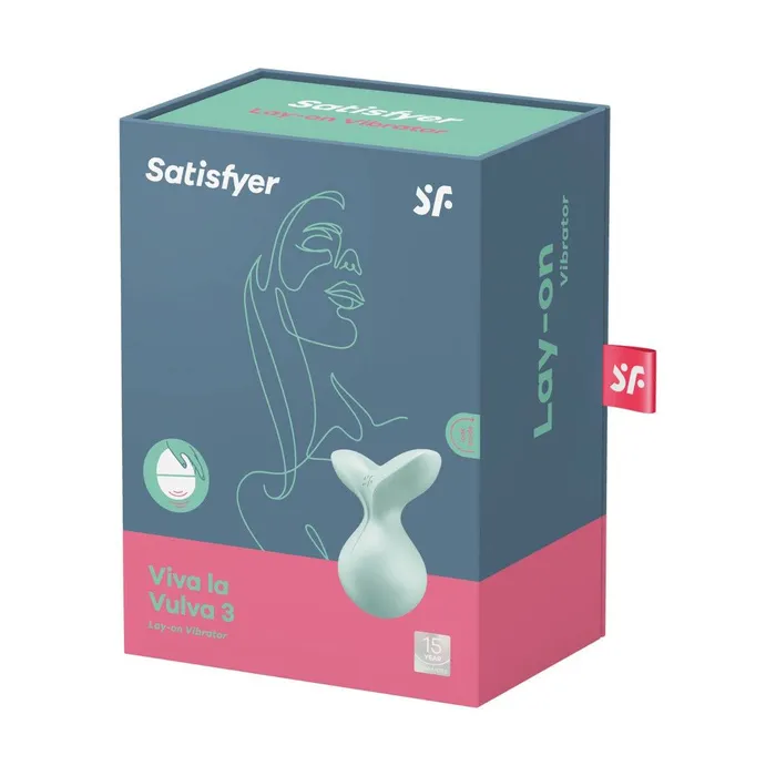Satisfyer Viva La Vulva 3 Lay On Clitoral Vibrator Mint Satisfyer Vibrators