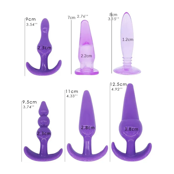 Silicone Stretching Trainer Kit 6 Piece Love Plugs Male Sex Toys