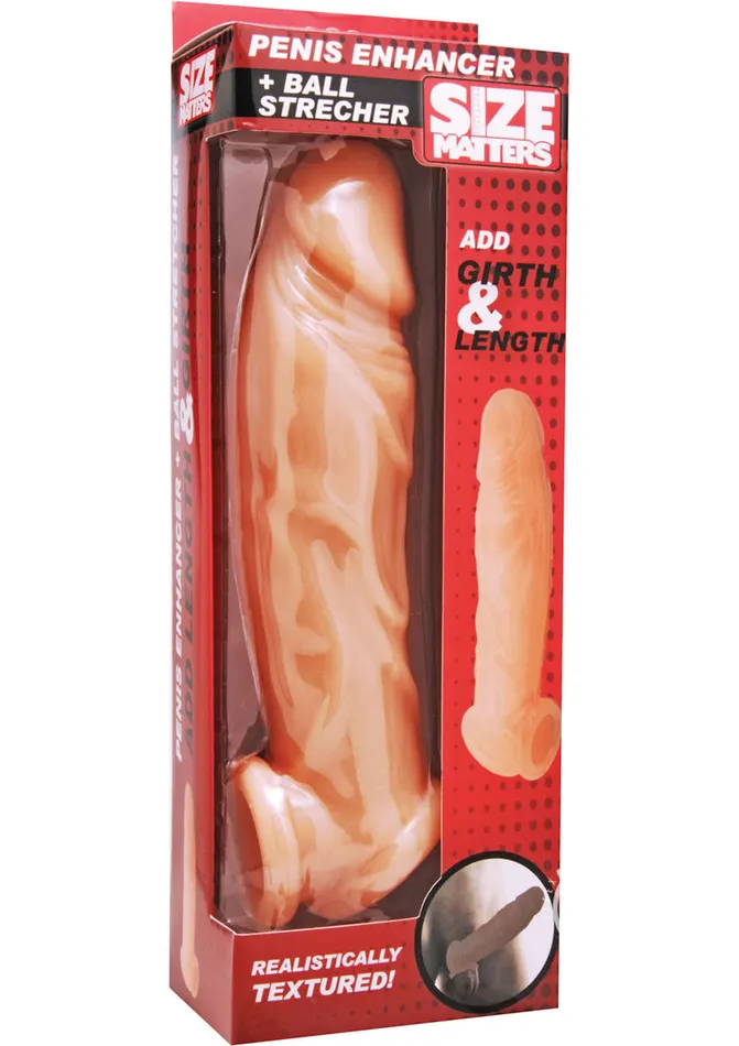 Size Matters Male Sex Toys Size Matters Realistic Penis Enhancer and Ball Stretcher