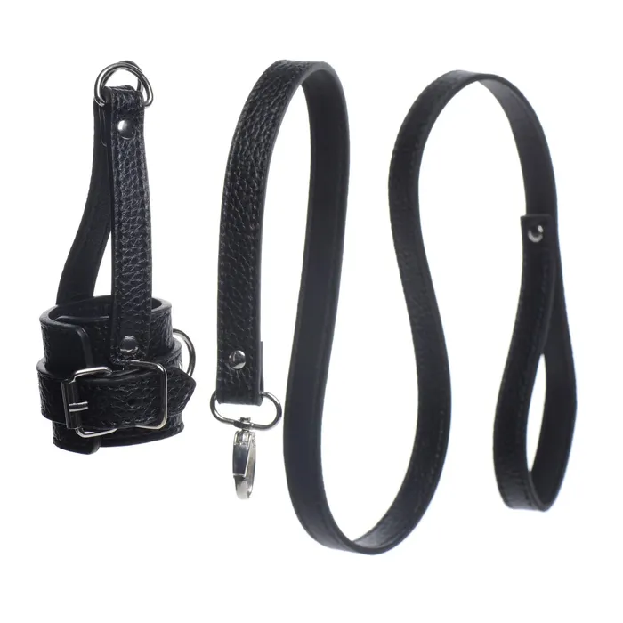 Strict Ball Stretcher With Leash Black Strict Male Sex Toys Strict Ball Stretcher With Leash Black Strict Male Sex Toys