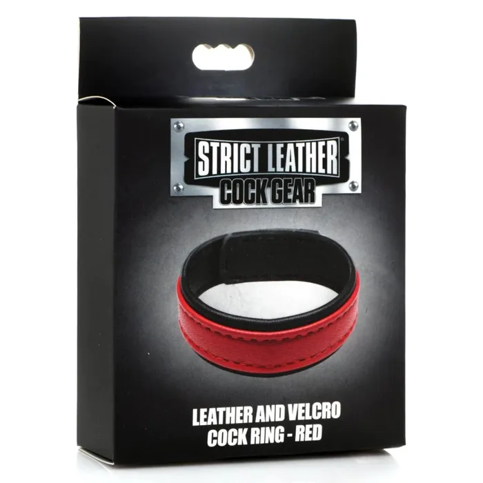 Strict Leather Male Sex Toys Strict Leather Cock Gear Leather Velcro Cock Ring Red Strict Leather Male Sex Toys Strict Leather Cock Gear Leather Velcro Cock Ring Red