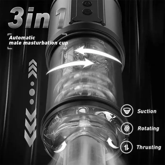 Sucking Vibrating Oral Sex Masturbation Cup Inyarose Male Sex Toys