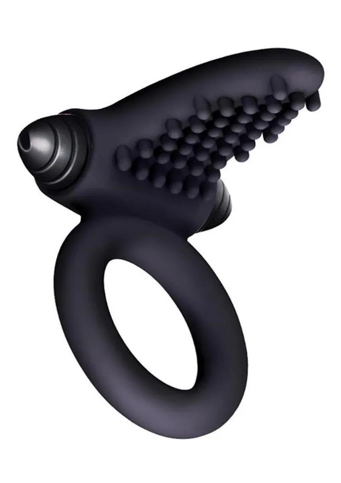 THE 9S The 9s SBullet Ring Tongue Silicone Vibrating Cock Ring Male Sex Toys