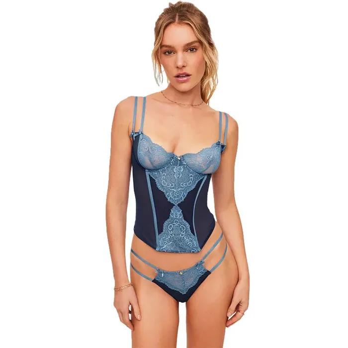 Vibrators Eternal Deep Blue Bow Unlined Bustier Inyarose