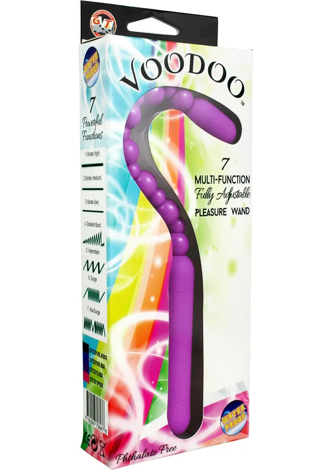 Vibrators Golden Triangle Voodoo 7 Multi Function Fully Adjustable Pleasure Wand Vibrator Waterproof Vibrators Golden Triangle Voodoo 7 Multi Function Fully Adjustable Pleasure Wand Vibrator Waterproof