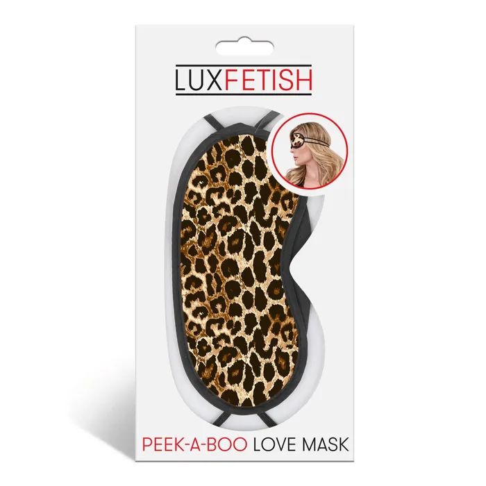 Vibrators Lux Fetish Lux Fetish PeekABoo Love Mask Leopard Print