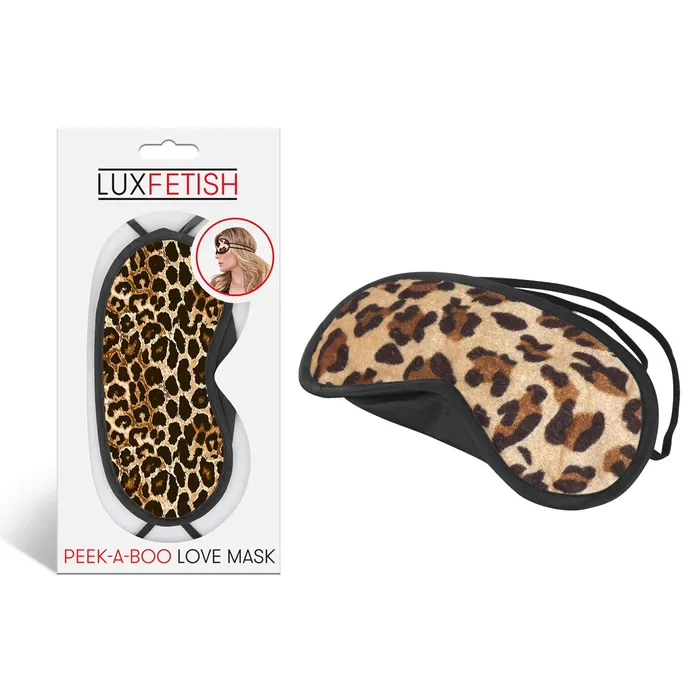 Vibrators Lux Fetish Lux Fetish PeekABoo Love Mask Leopard Print