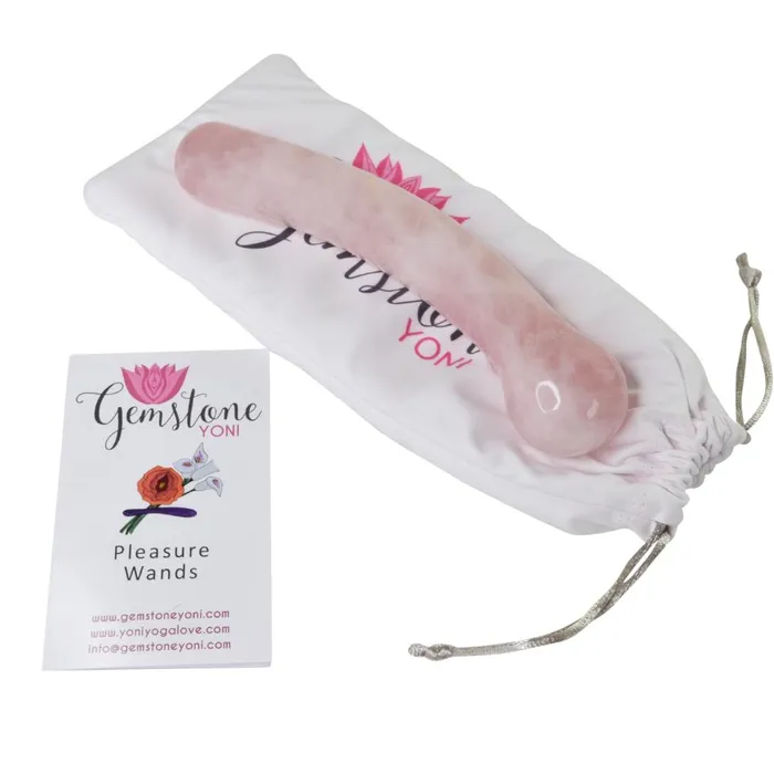 Vibrators Rose Quartz Bulbous Crescent Gemstone Yoni
