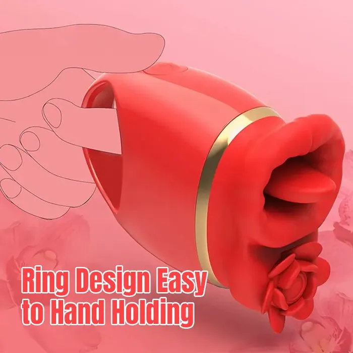 Vibrators Rose Tongue Licking Handheld Vibrator Inyarose