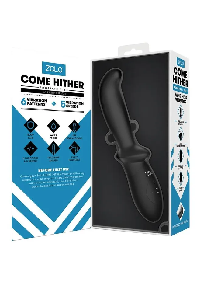 Zolo Anal ZOLO Come Hither Prostate Silicone Rechargeable Anal Vibrator