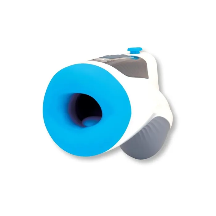 Zolo Blow Gun Full Shaft Masturbator White Blue Zolo Male Sex Toys