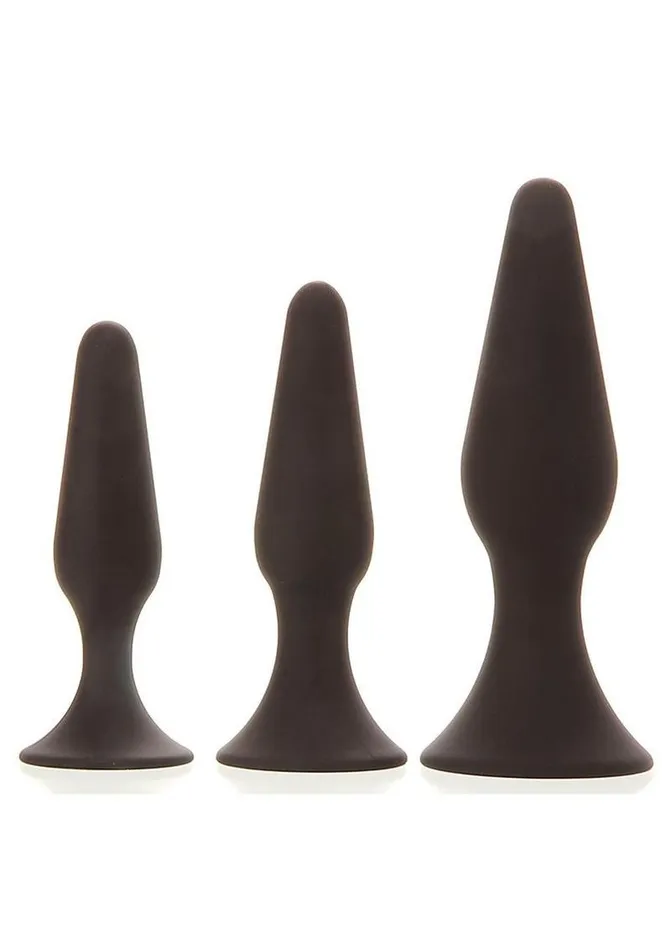 Adam and Eve Male Sex Toys Adam and Eve Silicone Booty Boot Camp Training Kit with 3 Butt Plugs