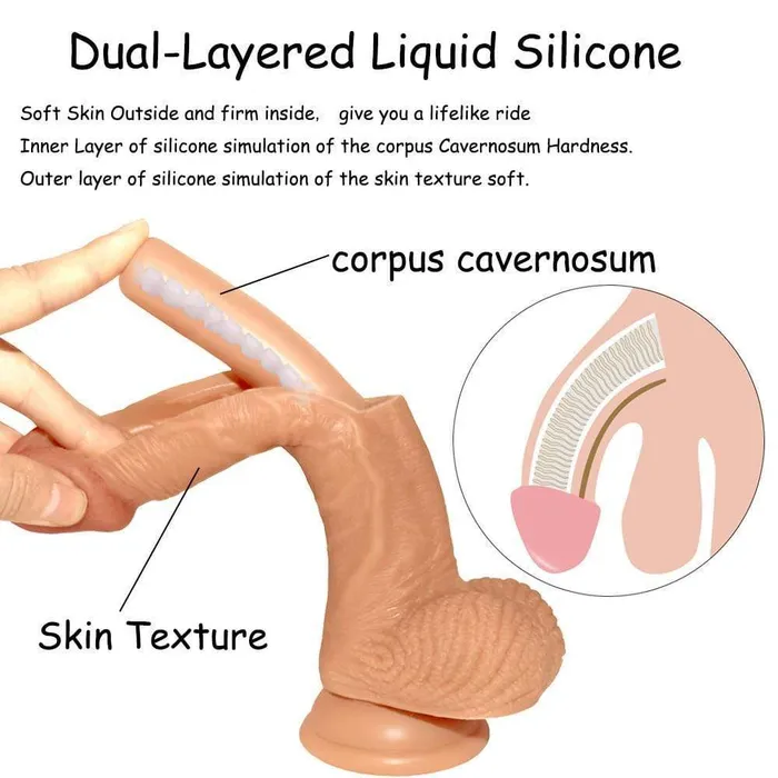 ADLTOYFUN Strap on 6 inch Dildo Female Sex Toys