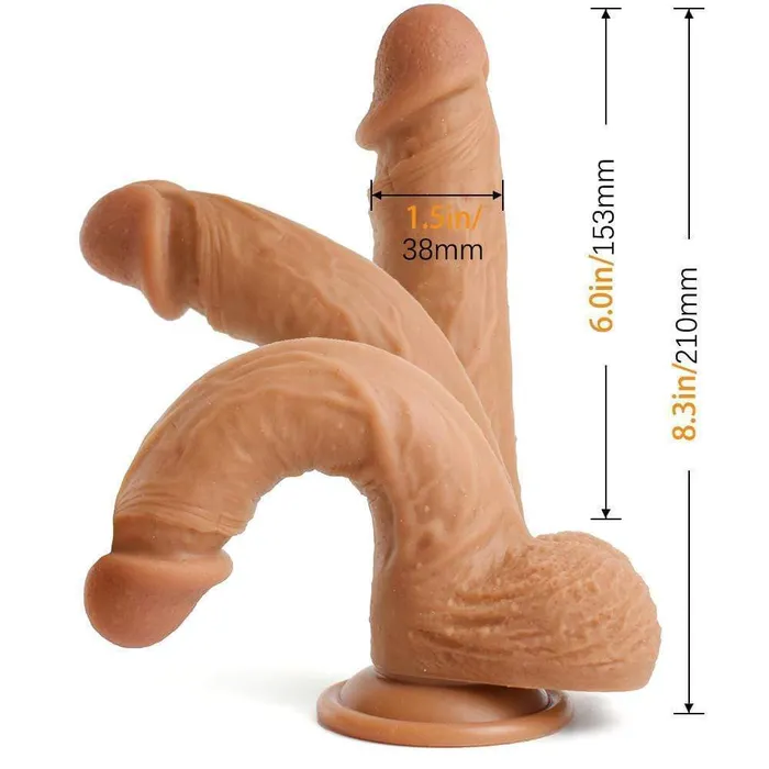 ADLTOYFUN Strap on 6 inch Dildo Female Sex Toys