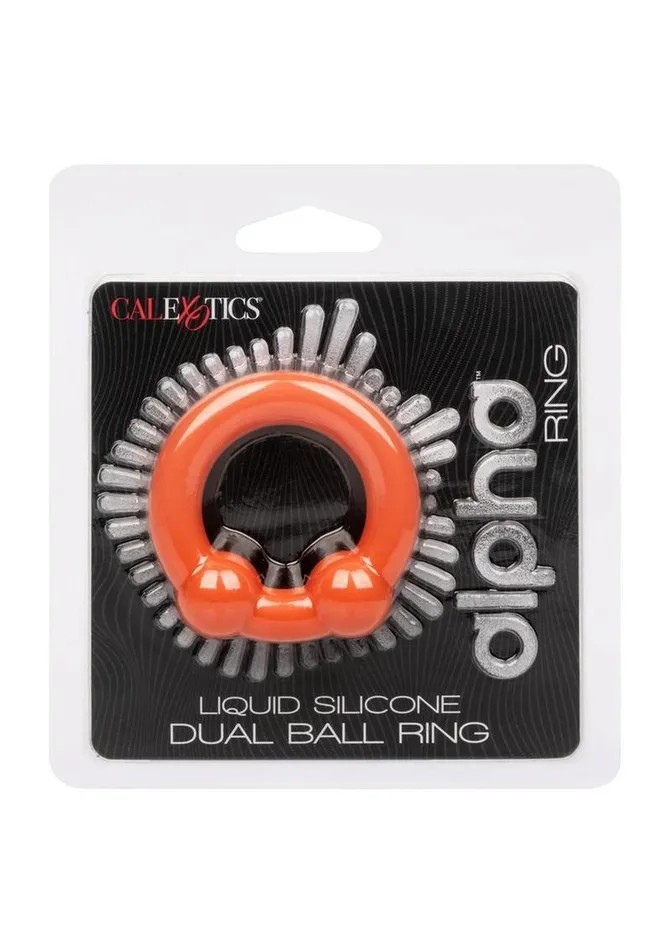 Alpha Alpha Liquid Silicone Dual Ball Ring Male Sex Toys