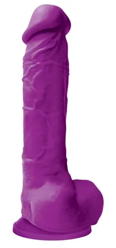 Colours Pleasures 8 Inch Dildo Purple nsnovelties Dildos