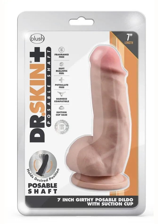 Dildos Dr Skin Dr Skin Plus Girthy Posable Dildo with Balls and Suction Cup Dildos Dr Skin Dr Skin Plus Girthy Posable Dildo with Balls and Suction Cup