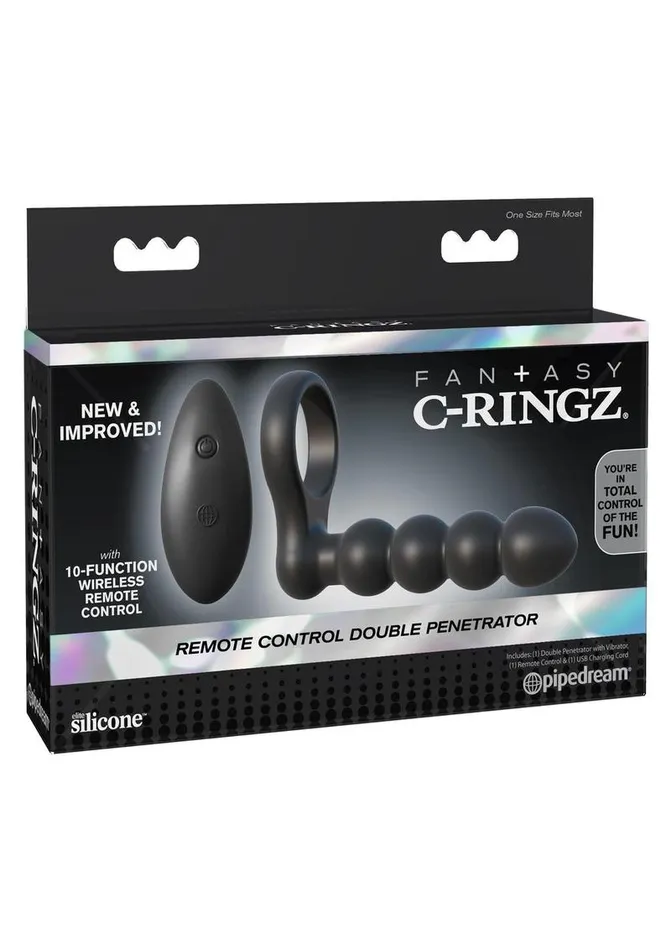 Fantasy CRingz Silicone Rechargeable Cock Ring Double Penetrator with Remote Control Fantasy CRingz Male Sex Toys Fantasy CRingz Silicone Rechargeable Cock Ring Double Penetrator with Remote Control Fantasy CRingz Male Sex Toys