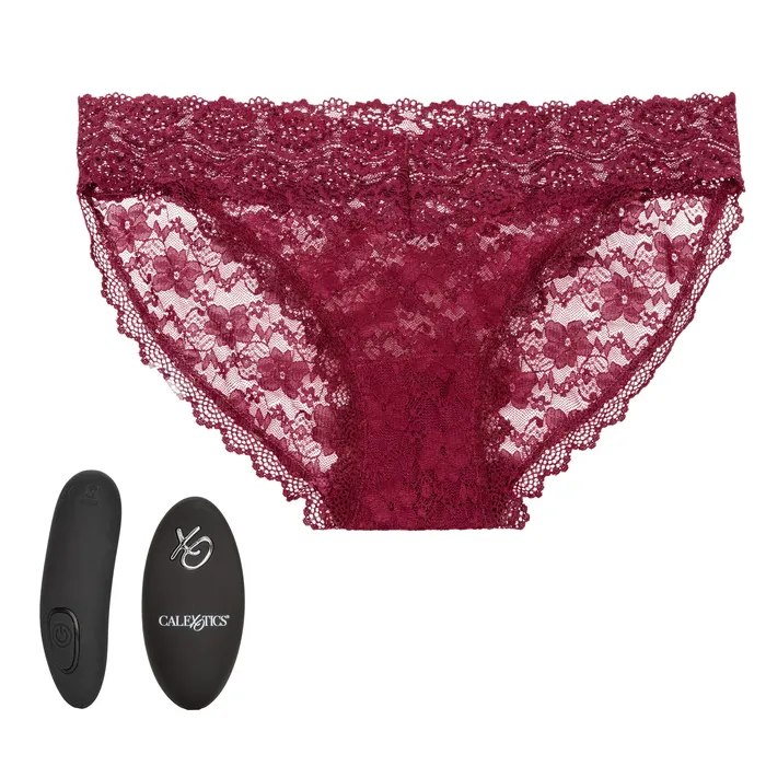 Female Sex Toys CalExotics Remote Control Lace Panty Set S M Burgundy Female Sex Toys CalExotics Remote Control Lace Panty Set S M Burgundy