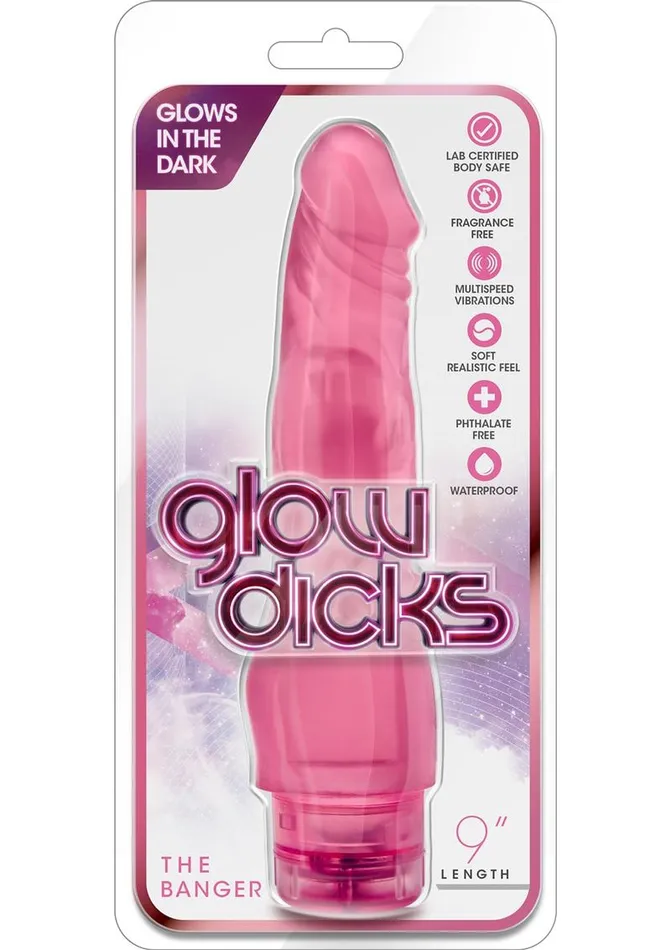 Female Sex Toys Glow Dicks Glow Dicks The Banger Vibrating Dildo