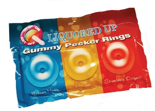 Hott Products Liquored Up Gummy Pecker Rings Vibrators