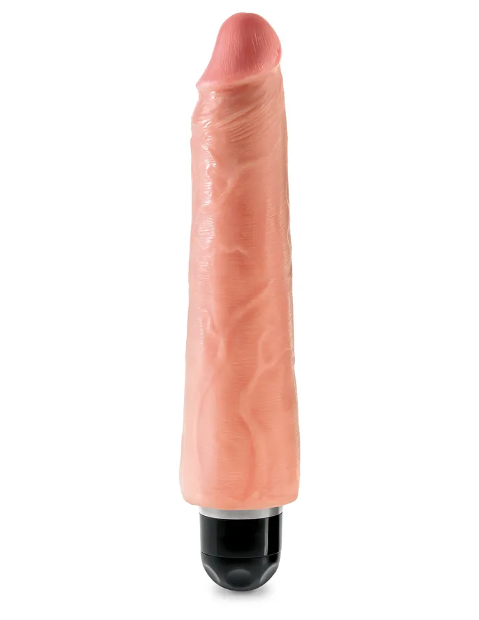 King Cock 9 Inch Vibrating Stiffy Flesh Pipedream Dildos