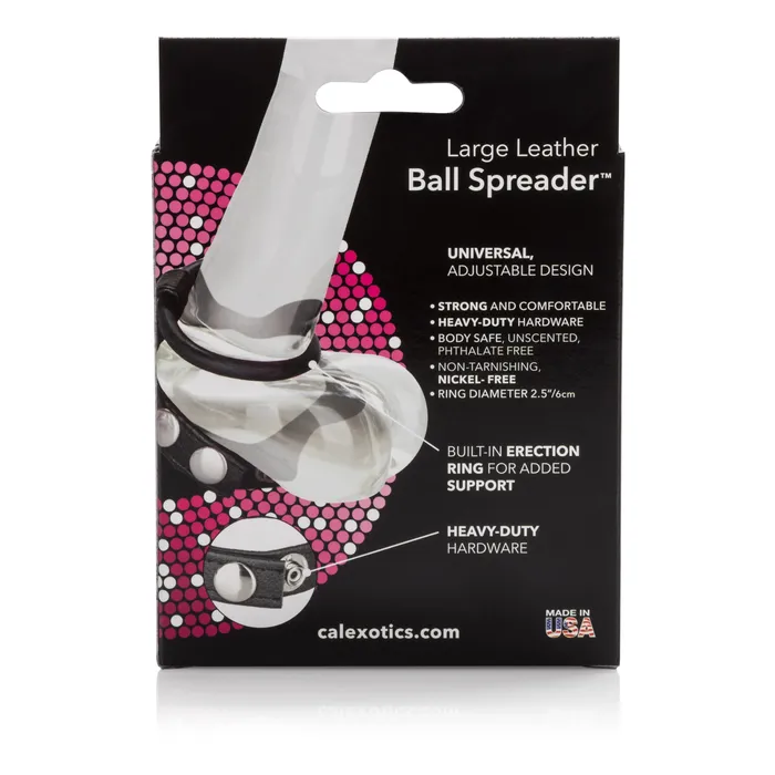 Large Leather Ball Spreader CalExotics Male Sex Toys Large Leather Ball Spreader CalExotics Male Sex Toys