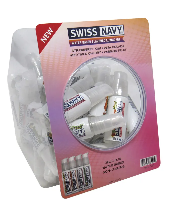 MD Science Lab Vibrators Swiss Navy 4 Flavored 1oz 50ct Fishbowl