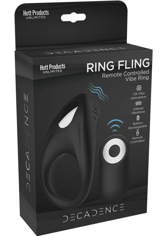 Male Sex Toys Decadence Decadence Ring Fling Silicone Vibrating Cock Ring with Remote Control Male Sex Toys Decadence Decadence Ring Fling Silicone Vibrating Cock Ring with Remote Control