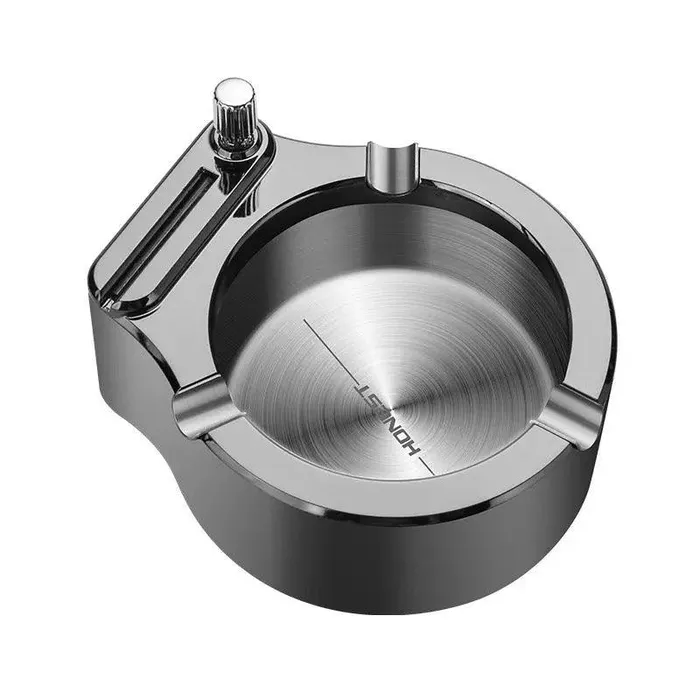 Male Sex Toys Large Cigarette Ashtray With Permanent Match Lighter Fancy Metal cj