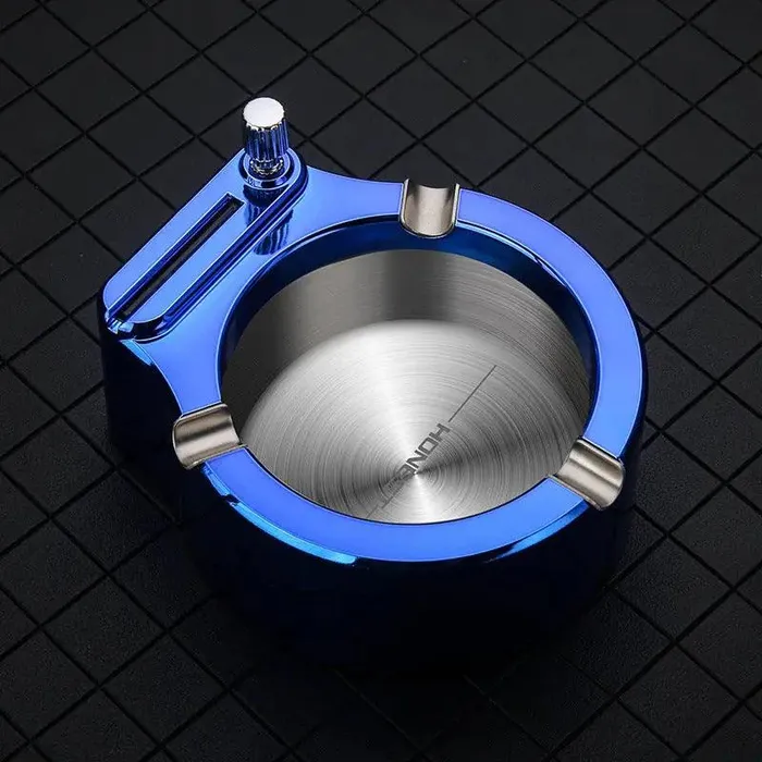 Male Sex Toys Large Cigarette Ashtray With Permanent Match Lighter Fancy Metal cj