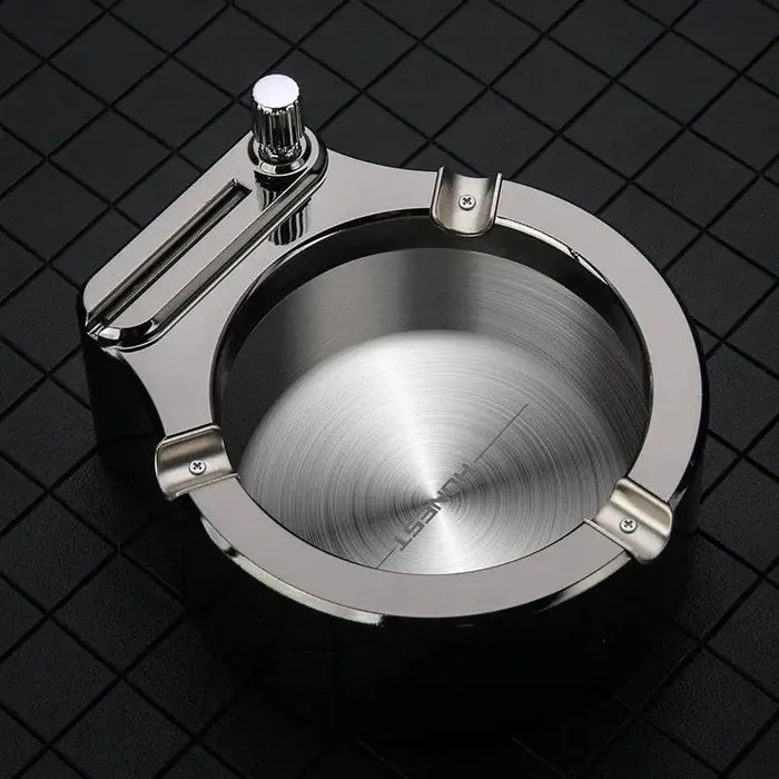 Male Sex Toys Large Cigarette Ashtray With Permanent Match Lighter Fancy Metal cj