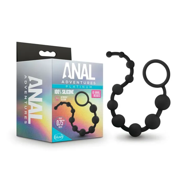 Male Sex Toys The Toolshed AU Anal Adventures Platinum Silicone 10 Anal Beads