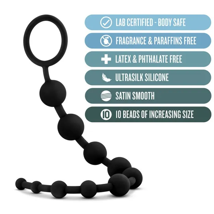 Male Sex Toys The Toolshed AU Anal Adventures Platinum Silicone 10 Anal Beads