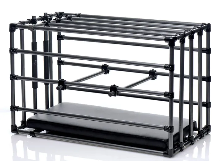 Male Sex Toys XR Brands Master Series Kennel Adjustable Cage With Padded Board Male Sex Toys XR Brands Master Series Kennel Adjustable Cage With Padded Board