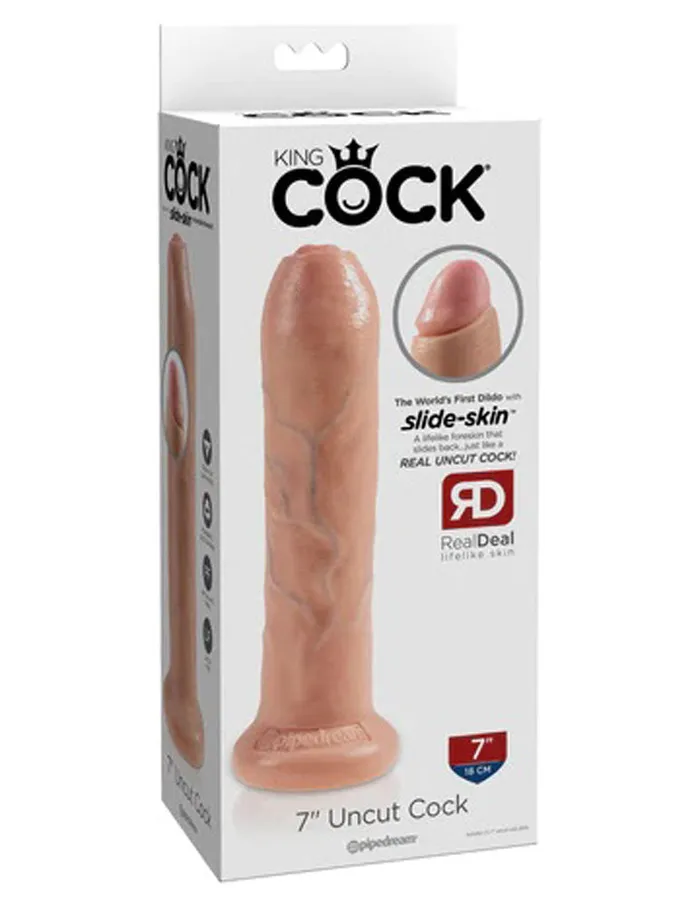 Pipedream King Cock 7 Inch Uncut Flesh Dildos Pipedream King Cock 7 Inch Uncut Flesh Dildos