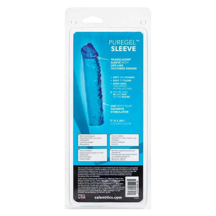 Puregel Sleeve Teal CalExotics Male Sex Toys Puregel Sleeve Teal CalExotics Male Sex Toys