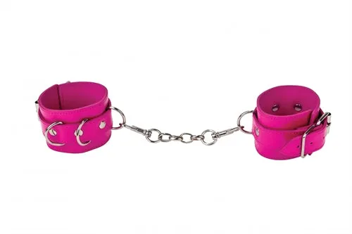 Restraints Shots Ouch Leather Cuffs for Hands and Ankles Pink Restraints Shots Ouch Leather Cuffs for Hands and Ankles Pink