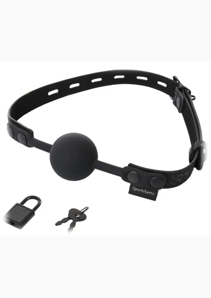 Sincerely Locking Lace Ball Gag Silicone Sincerely Male Sex Toys