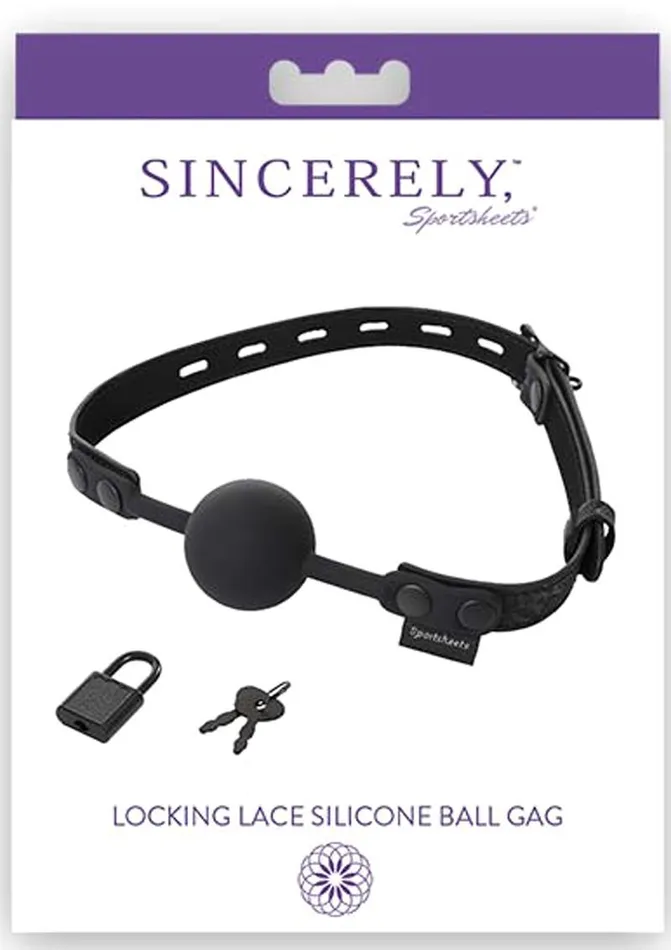 Sincerely Locking Lace Ball Gag Silicone Sincerely Male Sex Toys Sincerely Locking Lace Ball Gag Silicone Sincerely Male Sex Toys