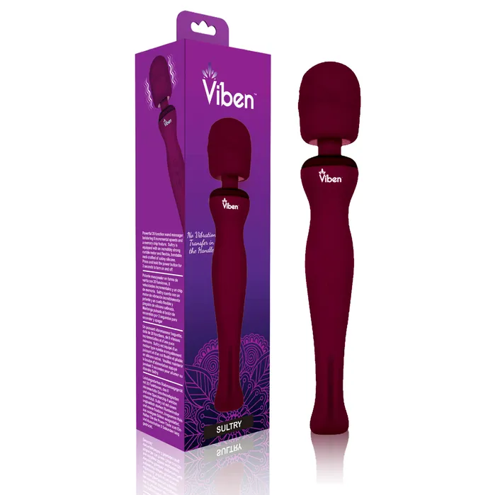 Viben Vibrators Sultry Ruby Intense Handheld Wand Massager Viben Vibrators Sultry Ruby Intense Handheld Wand Massager